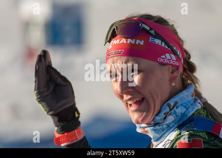 Denise Herrmann GER Biathlon Welt Cup à Hochfilzen, Oesterreich am 07.12.2017 Banque D'Images