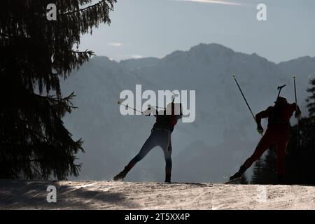 Biathlon allgemein Championnats du monde IBU Biathlon 10 KM Sprint der Herren à Hochfilzen, Oesterreich am 11.02.2017 Banque D'Images