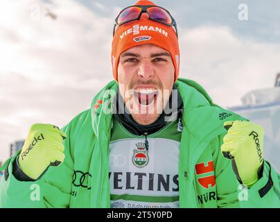 FIS Weltmeisterschaften ski Nordisch, Lahti 2017, Nordische Kombination, langlauf, Goldmedaillen Gewinner Johannes Rydzek (GER) jubelt in Lahti, Finnland am 24.02.2017 Banque D'Images