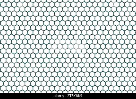 Image avec fond blanc hexagonal. Bordure de cellules avec des formes de fil large arrondies rouge, noir et bleu sur le motif d'hexagones. Blanc cellule intérieure avec Banque D'Images
