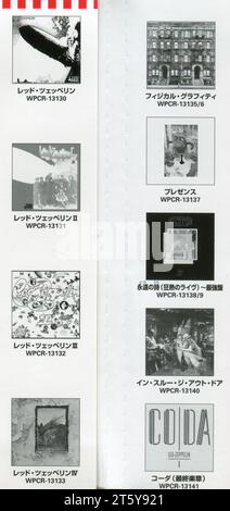 CD : LED Zeppelin – Maisons du Saint. (WPCR-13134), Promo, sortie : 10 septembre 2008. Banque D'Images