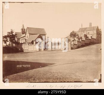 Vue de l'École impériale d'ingénierie de Tokyo, Japon, anonyme, 1884 Banque D'Images