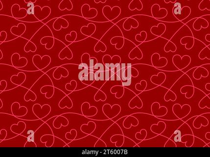 Modèle sans couture avec des coeurs. Fond Valentine avec texture de coeurs. Vecteur Illustration de Vecteur