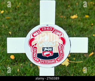 Glasgow, Écosse, Royaume-Uni. 7 novembre 2023. Le souvenir dans la ville a vu des contributeurs spécifiques mémoriaux dans le jardin du souvenir de George Square. Crédit Gerard Ferry/Alamy Live News Banque D'Images