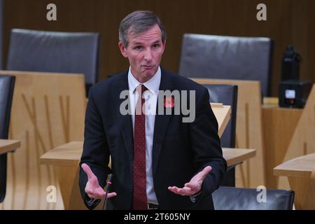 Édimbourg Écosse, Royaume-Uni 07 novembre 2023. Liam McArthur au Parlement écossais. crédit sst/alamy live news Banque D'Images