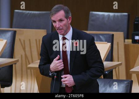 Édimbourg Écosse, Royaume-Uni 07 novembre 2023. Liam McArthur au Parlement écossais. crédit sst/alamy live news Banque D'Images