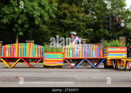 Le schéma de Dulwich Streetspace est un schéma de réduction du trafic et se compose d'un certain nombre de filtres de trafic introduits dans certaines rues Banque D'Images