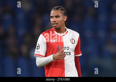 Rome, Italie. 07 novembre 2023. Calvin Stengs de Feyenoord lors du match de football du Groupe E de la Ligue des Champions entre SS Lazio et Feyenoord au stade Olimpico de Rome (Italie), le 7 novembre 2023. Crédit : Insidefoto di andrea staccioli/Alamy Live News Banque D'Images