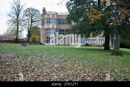 Son automne et un tapis de feuilles recouvrent le sol à Astley Park, Chorley, Lancashire, Royaume-Uni, Europe Banque D'Images