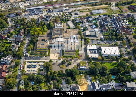 Vue aérienne, centre scolaire avec Joseph-König-Gymnasium et Alexander-Lebenstein-Realschule, Haltern-Stadt, Haltern am See, Ruhr area Münsterland, Nort Banque D'Images