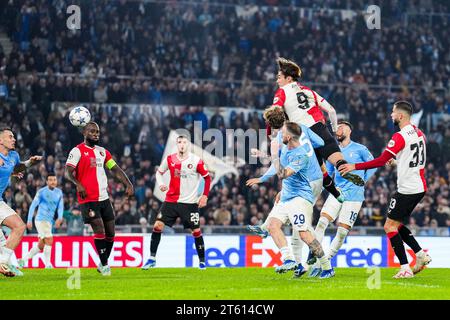 Rome, Italie. 07 novembre 2023. Rome - Ayase Ueda de Feyenoord lors de la 4e étape de la phase de groupes de l'UEFA Champions League entre S.S. Lazio et Feyenoord au Stadio Olympico le 7 novembre 2023 à Rome, en Italie. Crédit : photos boîte à boîte/Alamy Live News Banque D'Images