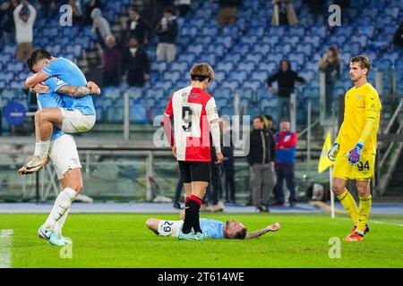 Rome, Italie. 07 novembre 2023. Rome - Ayase Ueda de Feyenoord lors de la 4e étape de la phase de groupes de l'UEFA Champions League entre S.S. Lazio et Feyenoord au Stadio Olympico le 7 novembre 2023 à Rome, en Italie. Crédit : photos boîte à boîte/Alamy Live News Banque D'Images