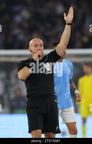 Rome, Italie. 07 novembre 2023. Rome, Italie 07.11.2023 : l'arbitre Szymon Marciniak en action lors de l'UEFA Champions League 2023-2024, groupe E, entre SS Lazio et Feyenoord au Stade Olympique de Rome. Crédit : Agence photo indépendante/Alamy Live News Banque D'Images