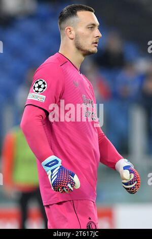 Stadio Olimpico, Rome, Italie. 7 novembre 2023. Ligue des champions, football en phase de groupes ; Lazio contre Feyenoord ; Justin Bijlow de Feyenoord Credit : action plus Sports/Alamy Live News Banque D'Images