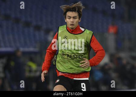 Rome, Italie. 07 novembre 2023. Ayase Ueda de Feyenoord lors de la 11e journée du Championnat de Serie A entre le FC Bologne et le S.S. Lazio, le 3 novembre 2023 au Stade Renato Dall'Ara de Bologne. Crédit : Agence photo indépendante/Alamy Live News Banque D'Images