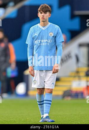 Manchester, Royaume-Uni. 7 novembre 2023. Lors de l'UEFA Youth League, Match Day four Group G Match à l'Academy Stadium / joie Stadium, Manchester, Angleterre. (Image de crédit : ©Cody Froggatt/Alamy Live News) Banque D'Images