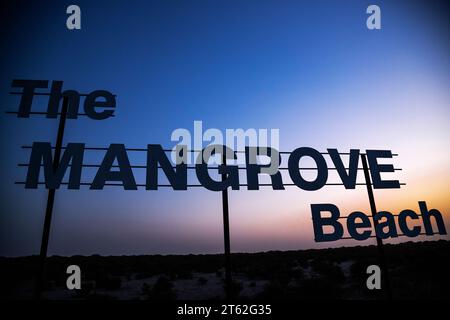 La plage de mangrove de Sharjah Banque D'Images