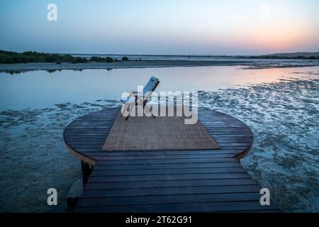 La plage de mangrove de Sharjah Banque D'Images