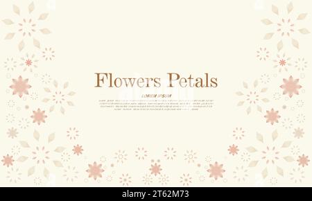 plat beau fond abstrait de pétales de fleurs Illustration de Vecteur
