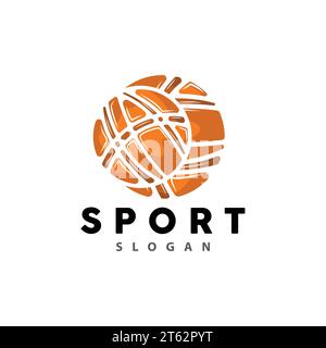 Logo Sport, vecteur de logo de basket-ball, conception minimaliste simple, icône, symbole, illustration Illustration de Vecteur