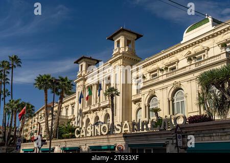 DAS Casino von San Remo, Riviera di Ponente, Ligurien, Italien, Europa | San Remo Casino, Riviera di Ponente, Ligurie, Italie, Europe Banque D'Images