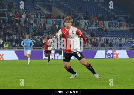 Rome, Italie, 7 novembre 2023 Ayase Ueda de Feyenoord au Lazio vs Feyenoord UEFA Champions League football Match Credit:Roberto Ramaccia/Alamy Live News Banque D'Images