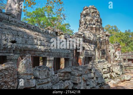 Ruines du temple Banteay Kdei. Angkor Thom. Cambodge Banque D'Images