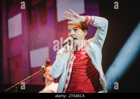 Zürich, Suisse. 28 octobre 2023. Le groupe suisse Stubete Gäng donne un concert live lors de la Die grosse Schlagerparty 2023 au Hallenstadion à Zürich. (Crédit photo : Gonzales photo - Tilman Jentzsch). Banque D'Images
