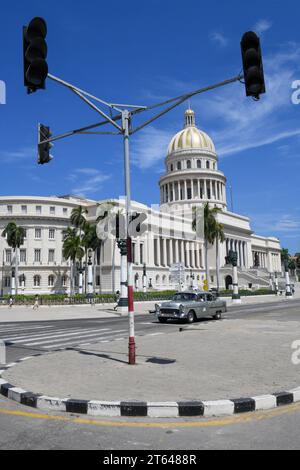 La Havane, Cuba - 7 août 2023 : vue au Capitole de la Havane sur Cuba Banque D'Images