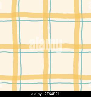 Délicat Cottagecore Cute Plaid Checks Vector Pattern. Imprimé Homestead. Fond de ferme avec impression de jardin chintz Illustration de Vecteur