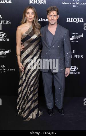 Rosanna Zanetti et David Bisbal ont assisté au Photocall Esquire hommes de l'année au Casino de Madrid. Banque D'Images