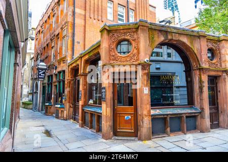 Avant de Todd's Wine Bar, le site de la première maison du café à Londres, Royaume-Uni Banque D'Images