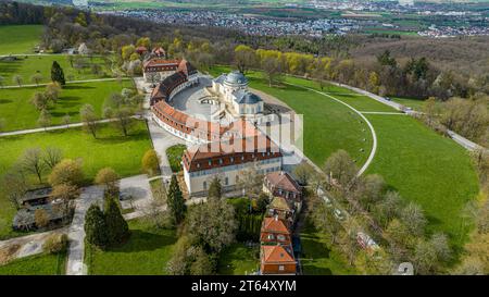 Vue aérienne, allemagne, Baden-Wuerttemberg, Stuttgart du Palais de Solitude, Baroque Banque D'Images