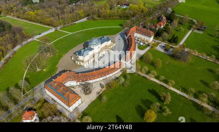 Vue aérienne, allemagne, Baden-Wuerttemberg, Stuttgart du Palais de Solitude, Baroque Banque D'Images