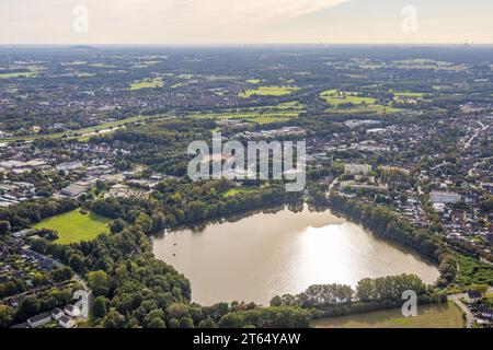 Vue aérienne, Blauer See, Holsterhausen, Dorsten, région de la Ruhr, Rhénanie du Nord-Westphalie, Allemagne, DE, Europe, photo aérienne, photographie aérienne, See, Overvi Banque D'Images