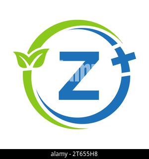 Lettre Z logo soins de santé. Logo médecin sur le signe Alphabet Z. Conception du symbole pharmacie médicale plus Illustration de Vecteur