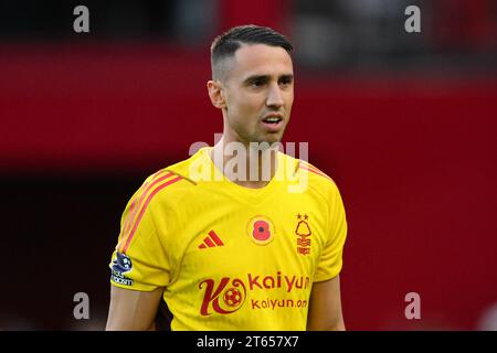 Odysseas Vlachodimos, lors du match de Premier League entre Nottingham Forest et Aston Villa au City Ground, Nottingham le dimanche 5 novembre 2023. (Photo : Jon Hobley | MI News) crédit : MI News & Sport / Alamy Live News Banque D'Images