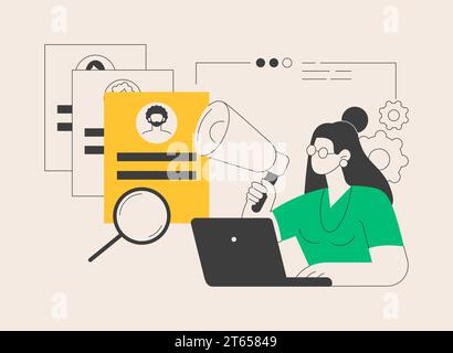 Illustration vectorielle abstraite de concept pour les employés recherchés. Illustration de Vecteur