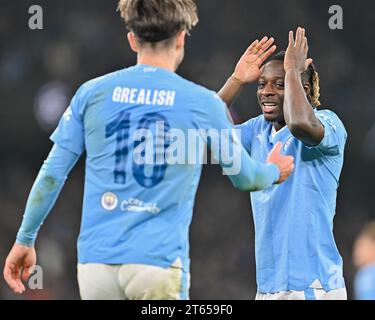 Manchester, Royaume-Uni. 7 novembre 2023. Jérémy Doku #11 de Manchester City, lors de l'UEFA Champions League, Match Day four Group G Match au City of Manchester Stadium/Etihad Stadium, Manchester, Angleterre. (Image de crédit : ©Cody Froggatt/Alamy Live News) Banque D'Images