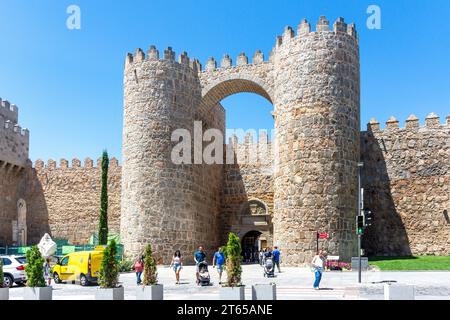 Puerta del Alcázar, Calle Don Gerónimo, Ávila, Castille-et-León, Royaume d'Espagne Banque D'Images