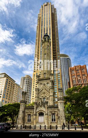 Château d'eau de Chicago, États-Unis Banque D'Images