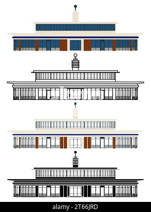 Gare Southgate à Londres, Royaume-Uni Illustration de Vecteur