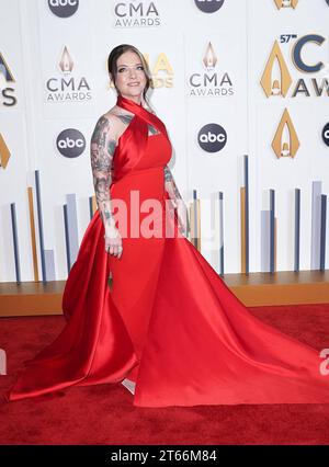 Nashville, Tennessee, États-Unis. 08 novembre 2023. Ashley McBryde. 57e cérémonie annuelle des CMA Awards, la plus grande soirée de musique country, organisée au Music City Center. Copyright photo : xAdMedia/xMediaPunchx crédit : Imago/Alamy Live News Banque D'Images