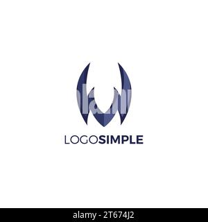 Logo VW Design simple. Logo W. Illustration de Vecteur