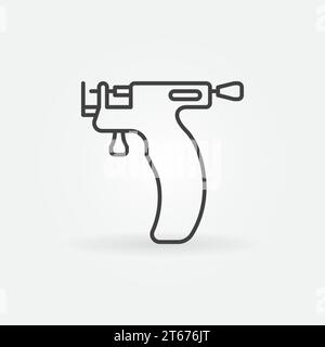 Icône ou symbole vectoriel de pistolet perçant dans le style de ligne fine Illustration de Vecteur