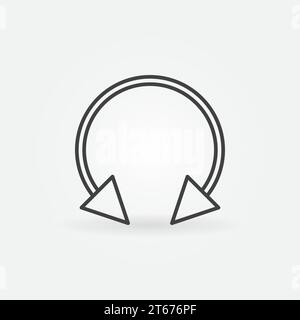Icône de boucle d'oreille circulaire Spike - vecteur piercing bijou concept symbole linéaire ou élément de logo Illustration de Vecteur