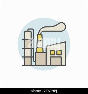Icône colorée d'usine de fabrication - signe simple de concept d'usine de vecteur Illustration de Vecteur