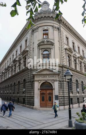 Belgrad, Serbie. 07 novembre 2023. La Banque nationale serbe dans la capitale serbe. Crédit : Jan Woitas/dpa/Alamy Live News Banque D'Images