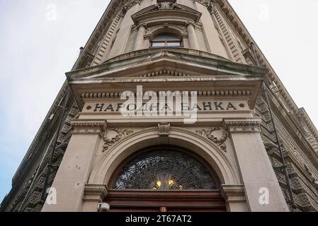 Belgrad, Serbie. 07 novembre 2023. La Banque nationale serbe dans la capitale serbe. Crédit : Jan Woitas/dpa/Alamy Live News Banque D'Images