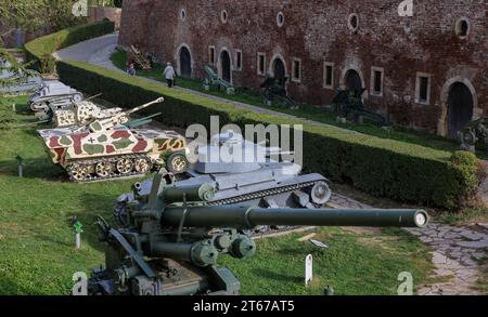 Belgrad, Serbie. 07 novembre 2023. La vieille technologie militaire est présentée dans la forteresse de Belgrade au-dessus de la capitale serbe. Crédit : Jan Woitas/dpa/Alamy Live News Banque D'Images